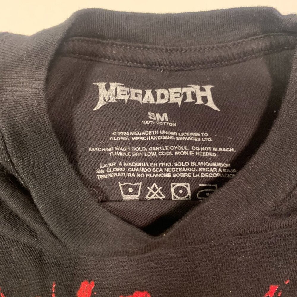 Megadeth Band T-Shirt Small Black Graphic Skull Metal Rock Tee Licensed Merch - Picture 4 of 7